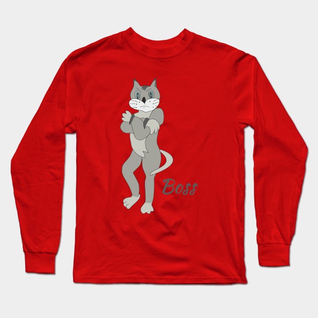 Cat boss Long Sleeve T-Shirt by Alekvik